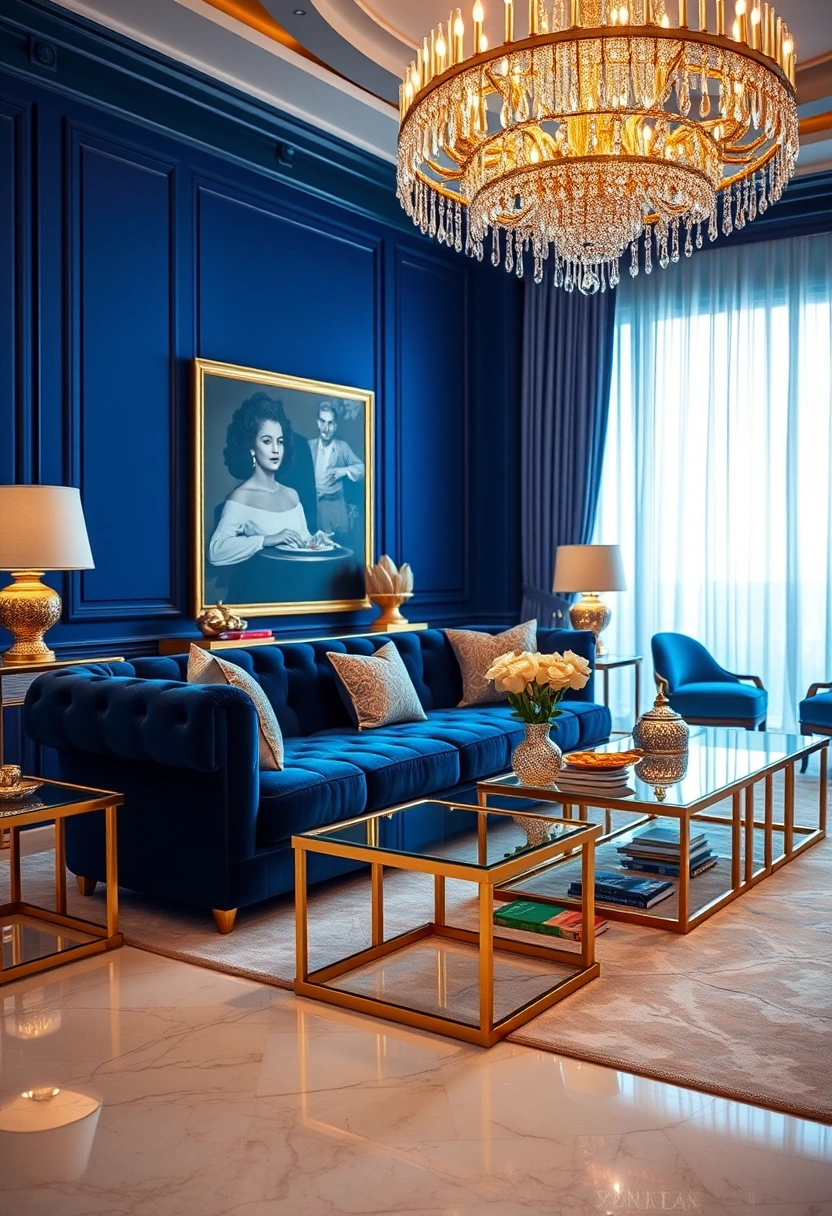Blue couch living room ideas 3