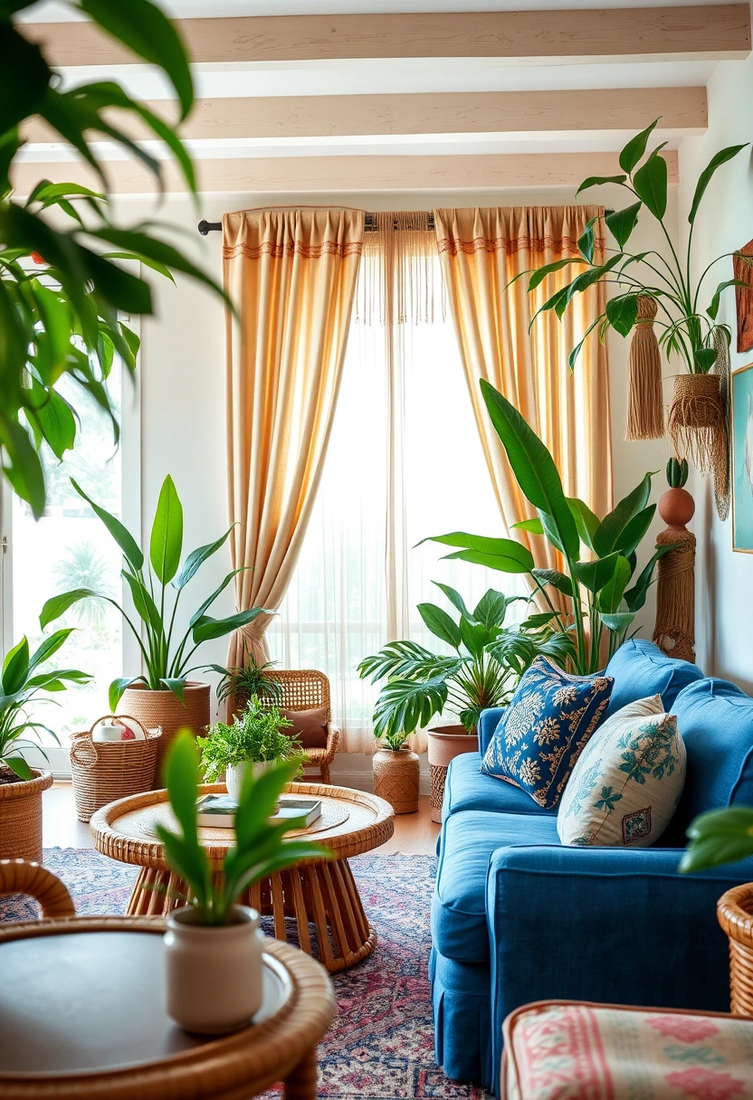 Blue couch living room ideas 4