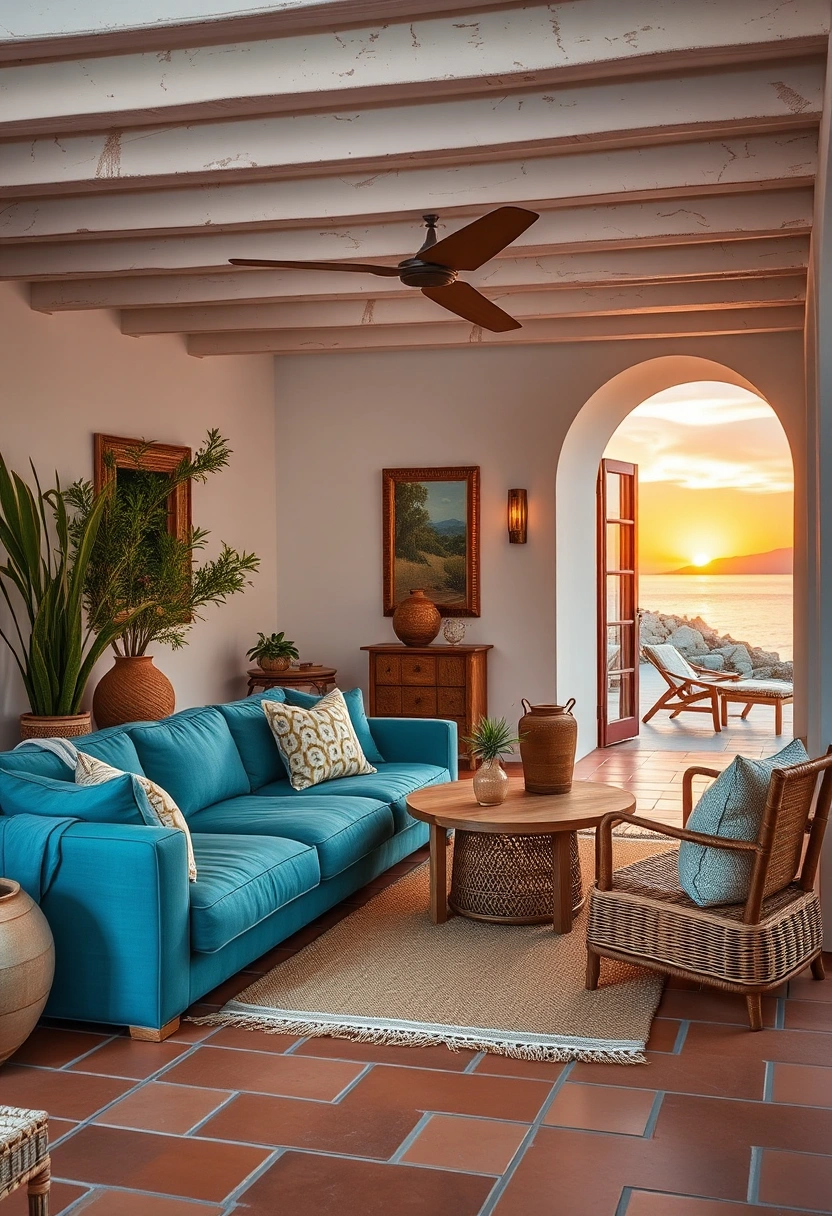 Blue couch living room ideas 6