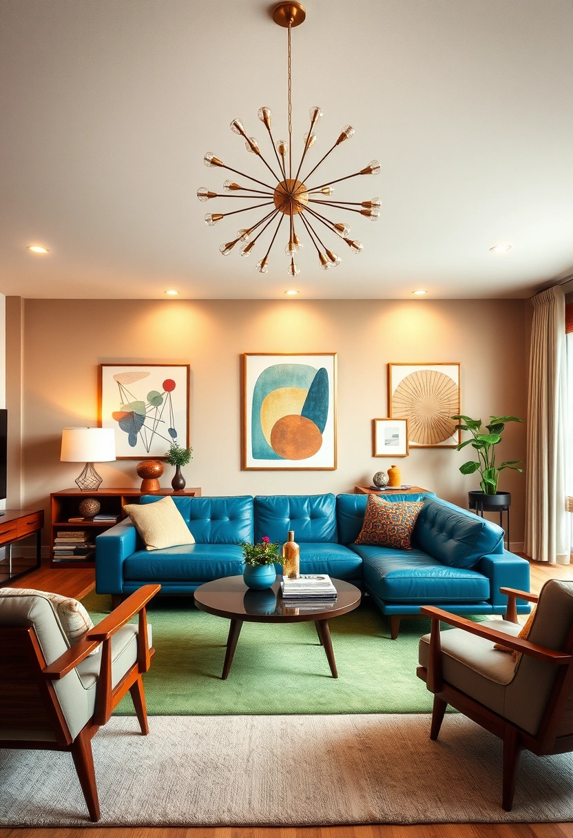 Blue couch living room ideas 7