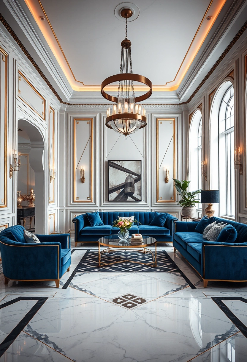 Blue couch living room ideas 9