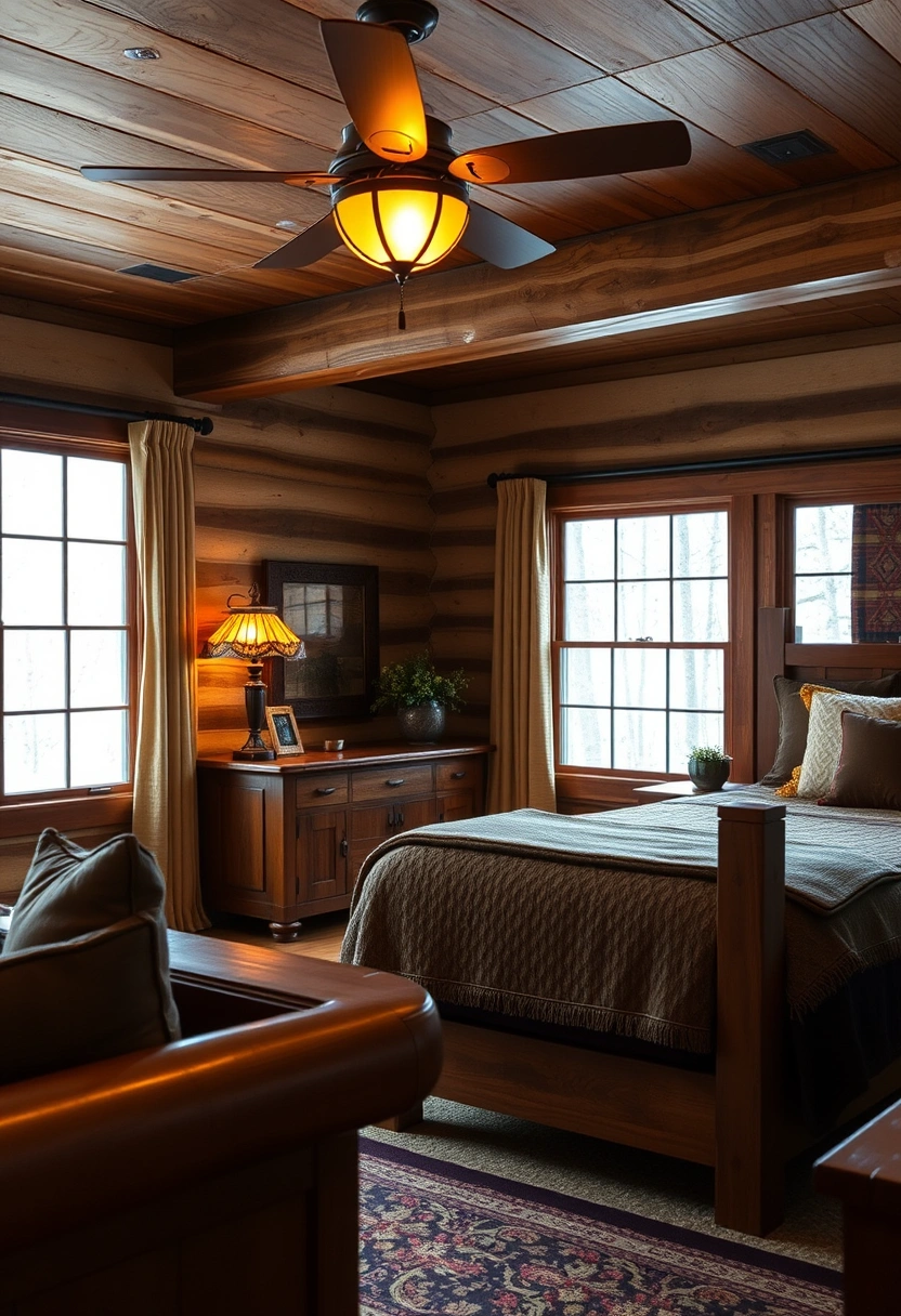 Cabin bedroom ideas 16