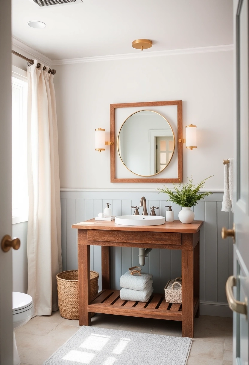 Coastal farmhouse bathroom ideas 1