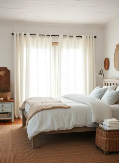 Coastal farmhouse bedroom ideas 1