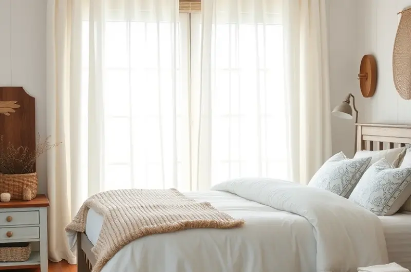 Coastal farmhouse bedroom ideas 1