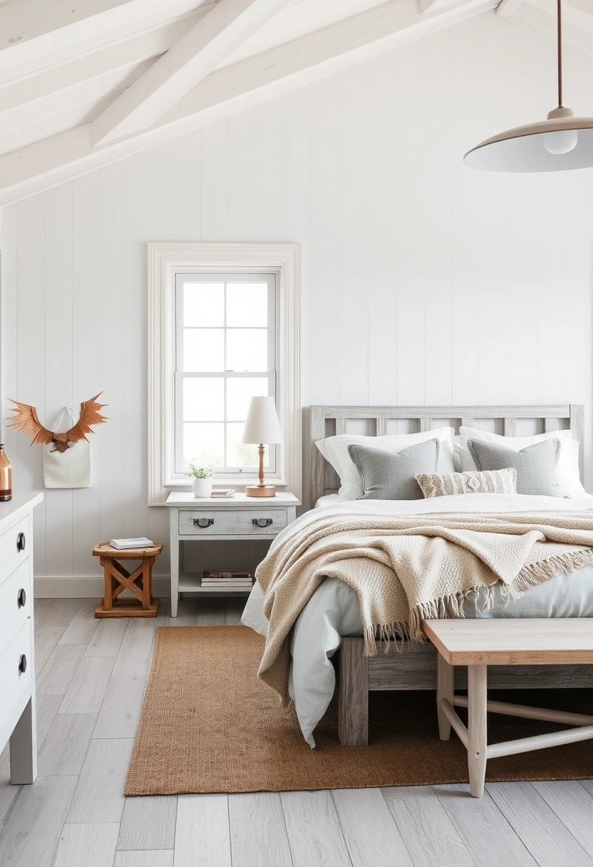 Coastal farmhouse bedroom ideas 3