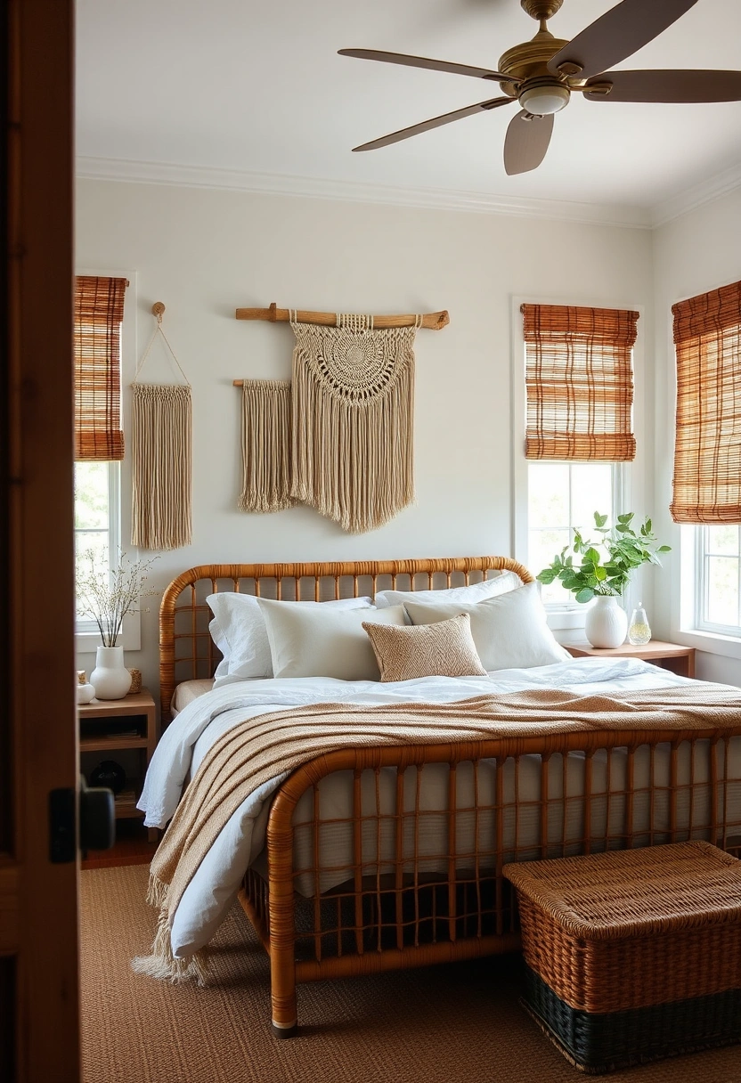 Coastal farmhouse bedroom ideas 4