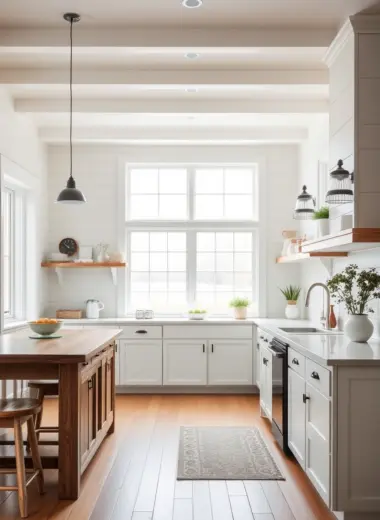 Coastal farmhouse kitchen ideas 1