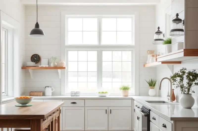 Coastal farmhouse kitchen ideas 1