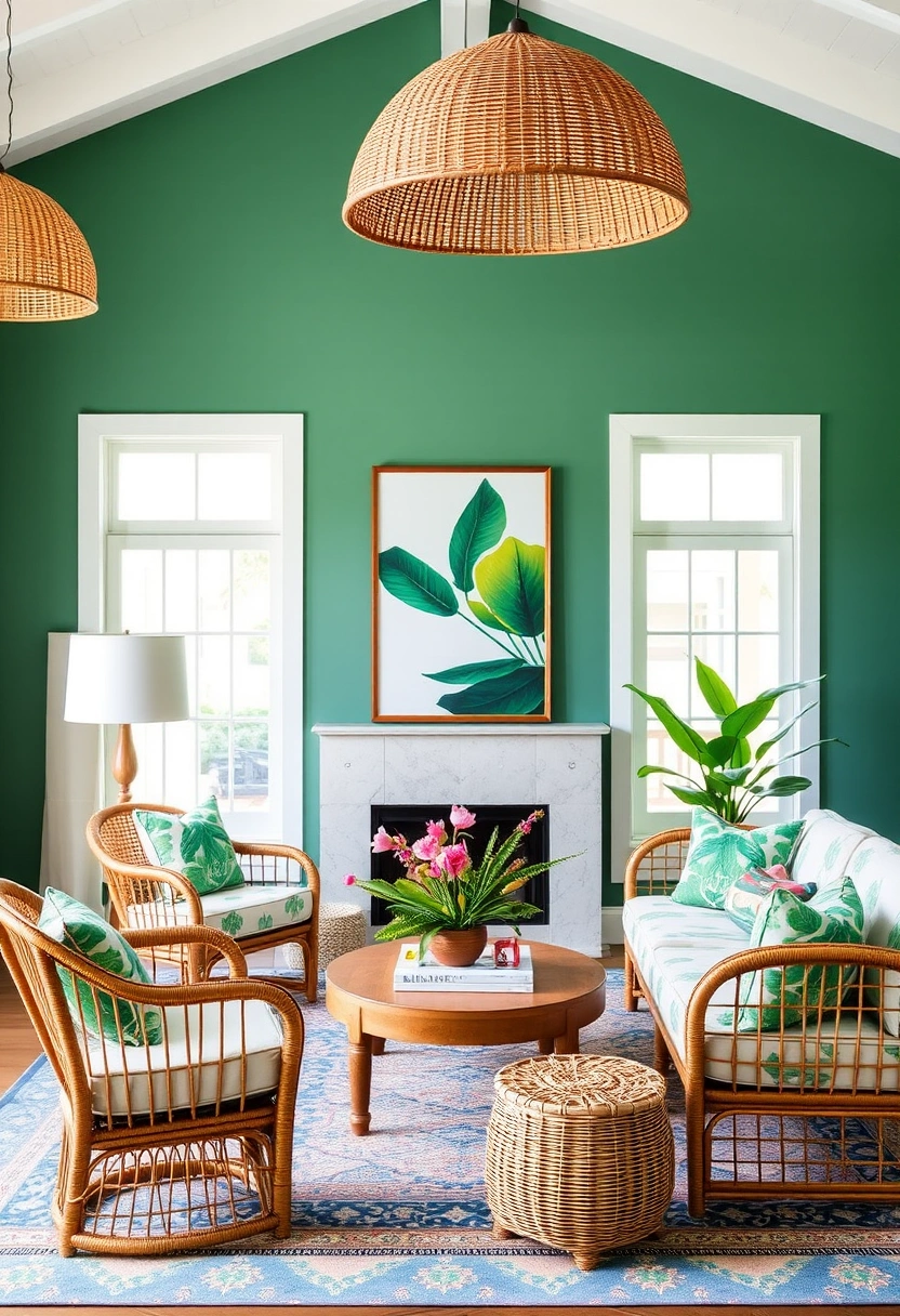 Coastal farmhouse living room ideas 14