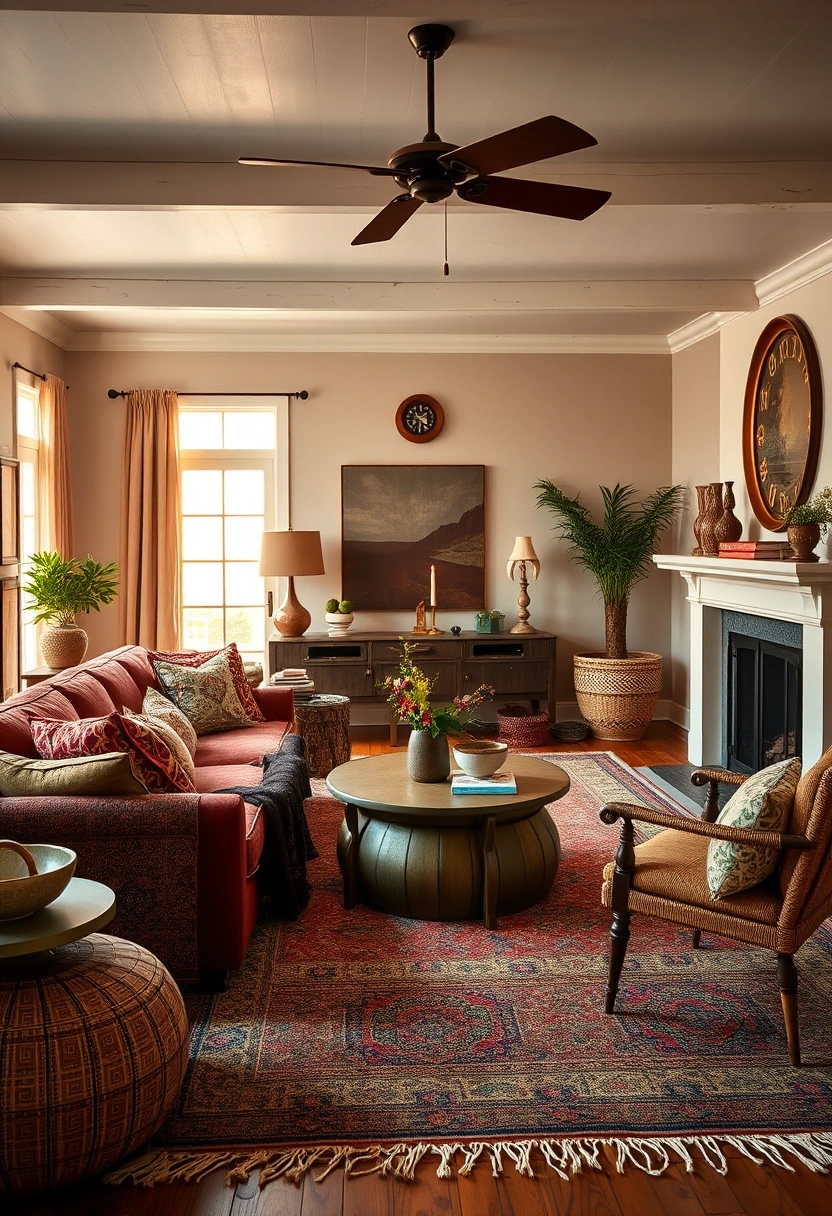 Coastal farmhouse living room ideas 18