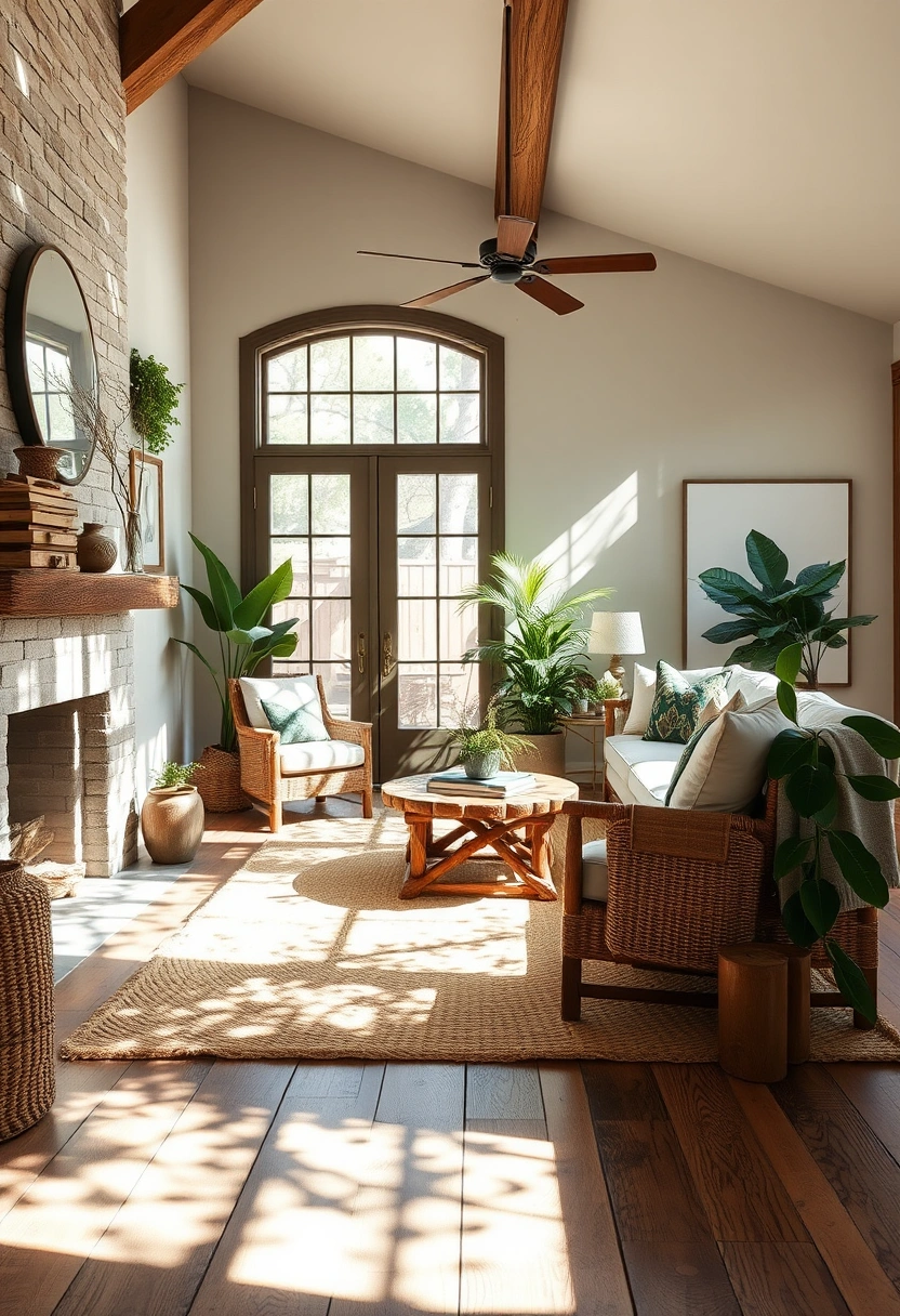 Coastal farmhouse living room ideas 2