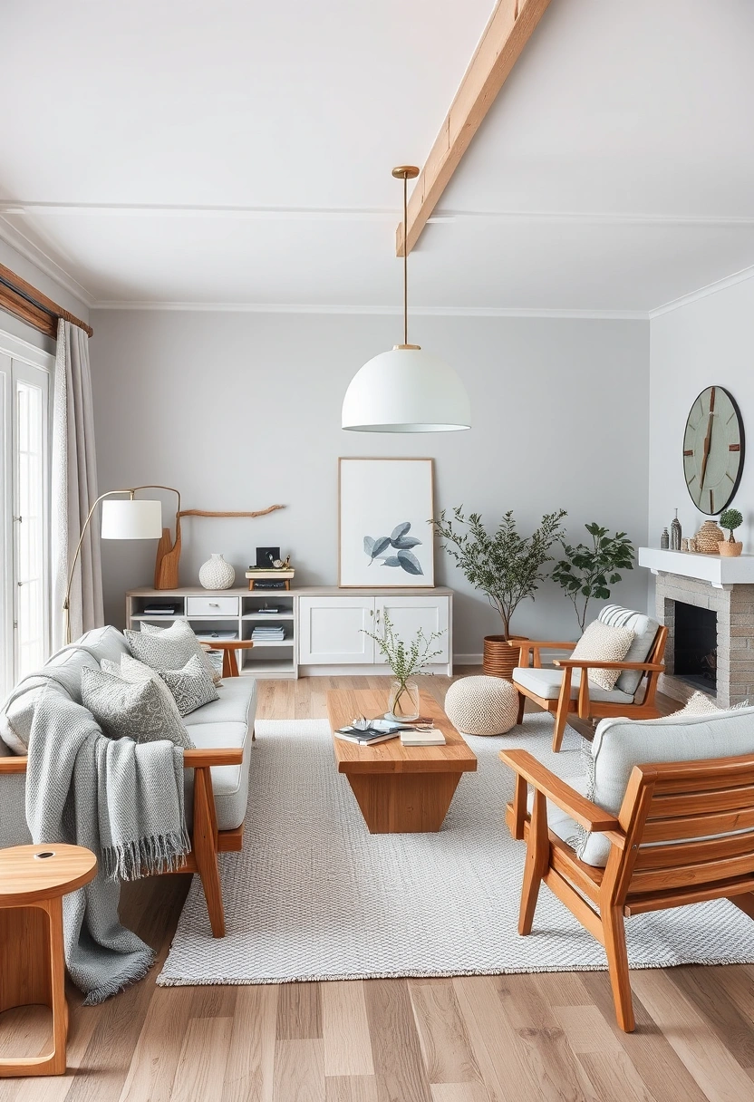 Coastal farmhouse living room ideas 6