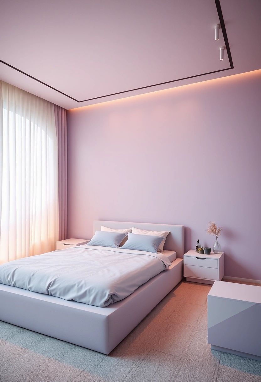 Colorful minimalist bedroom ideas 1