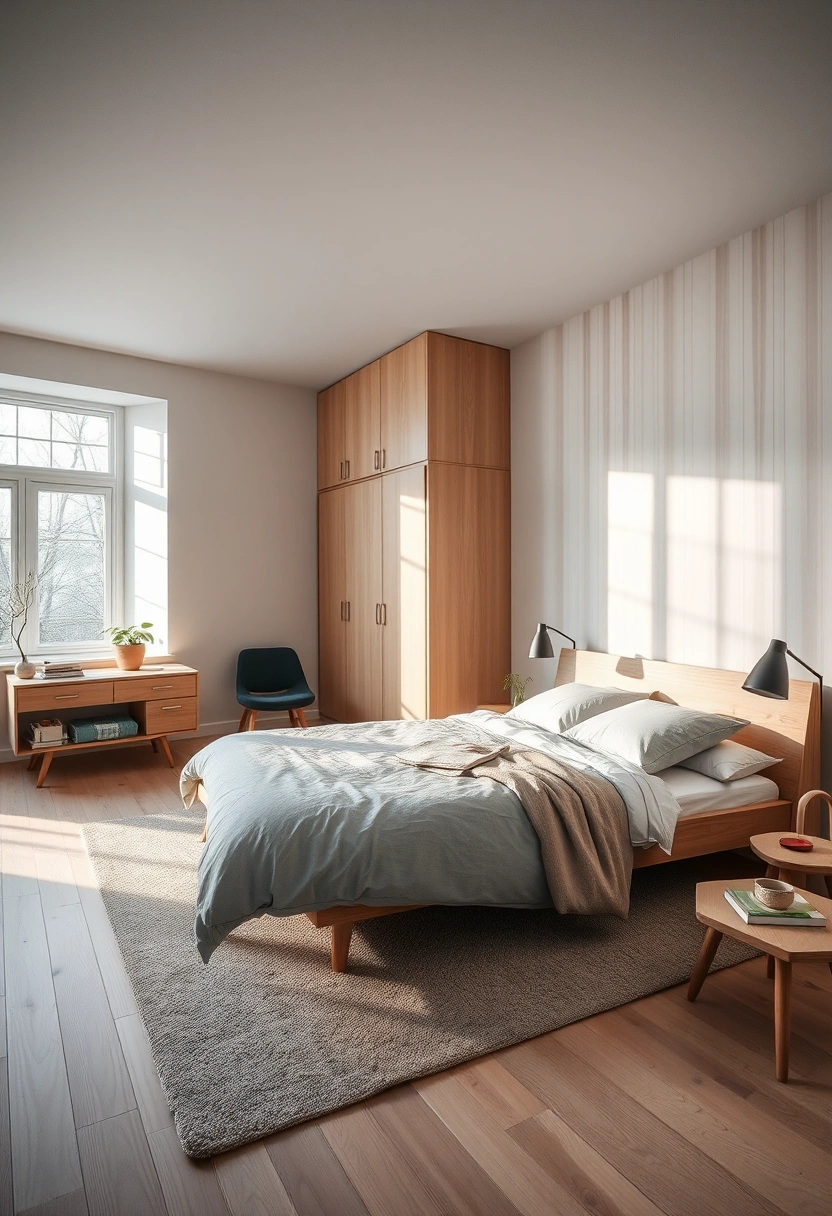 Colorful minimalist bedroom ideas 16