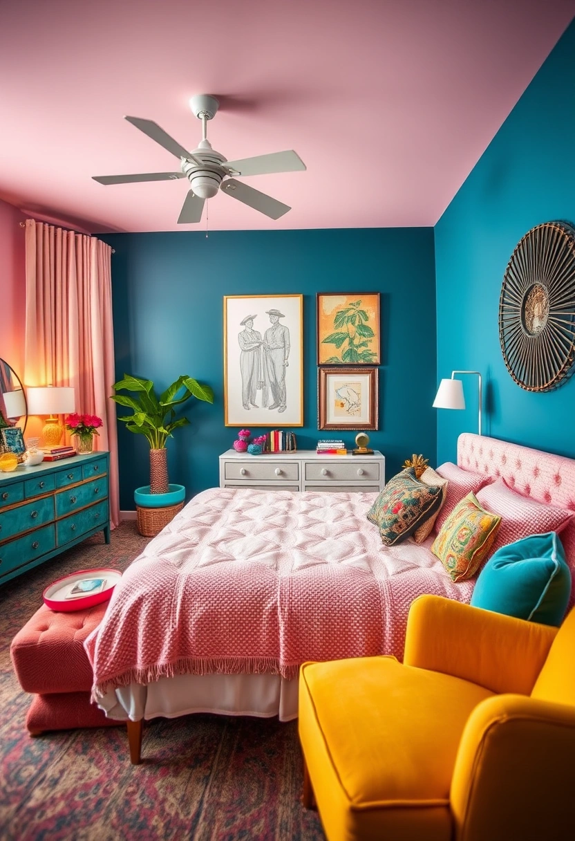 Colorful minimalist bedroom ideas 19