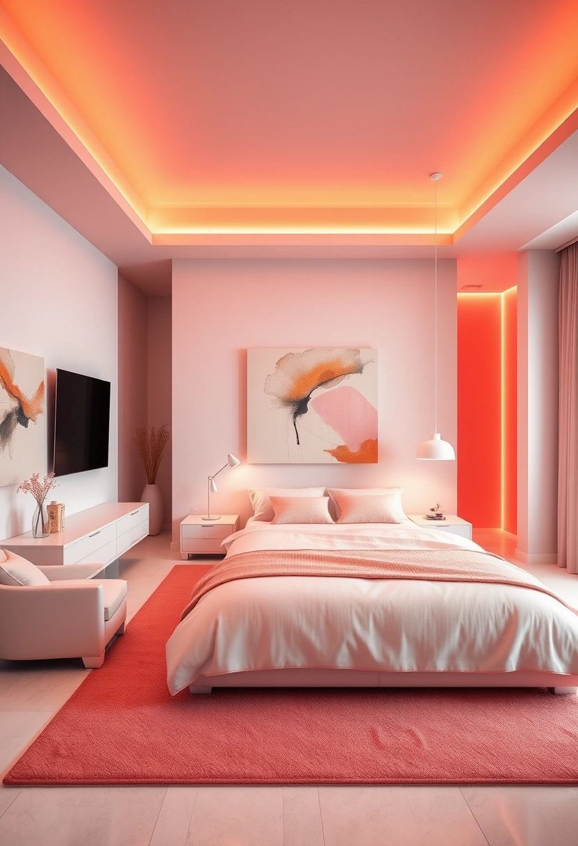 Colorful minimalist bedroom ideas 3