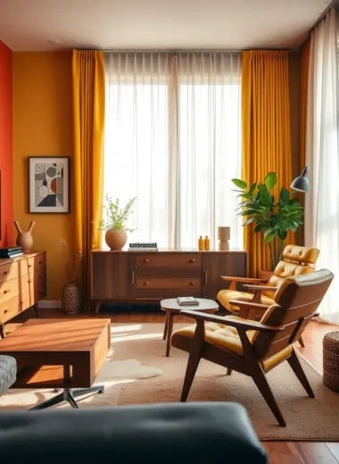 Cozy mid century modern living room ideas 1