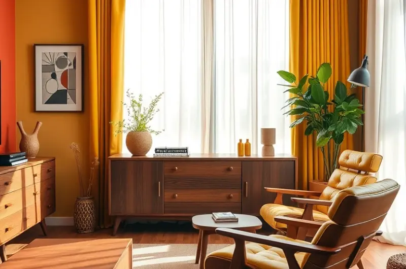 Cozy mid century modern living room ideas 1