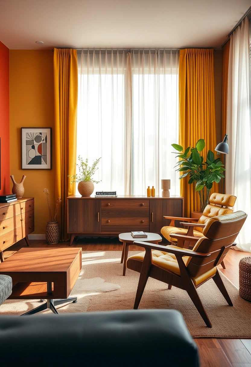 Cozy mid century modern living room ideas 1