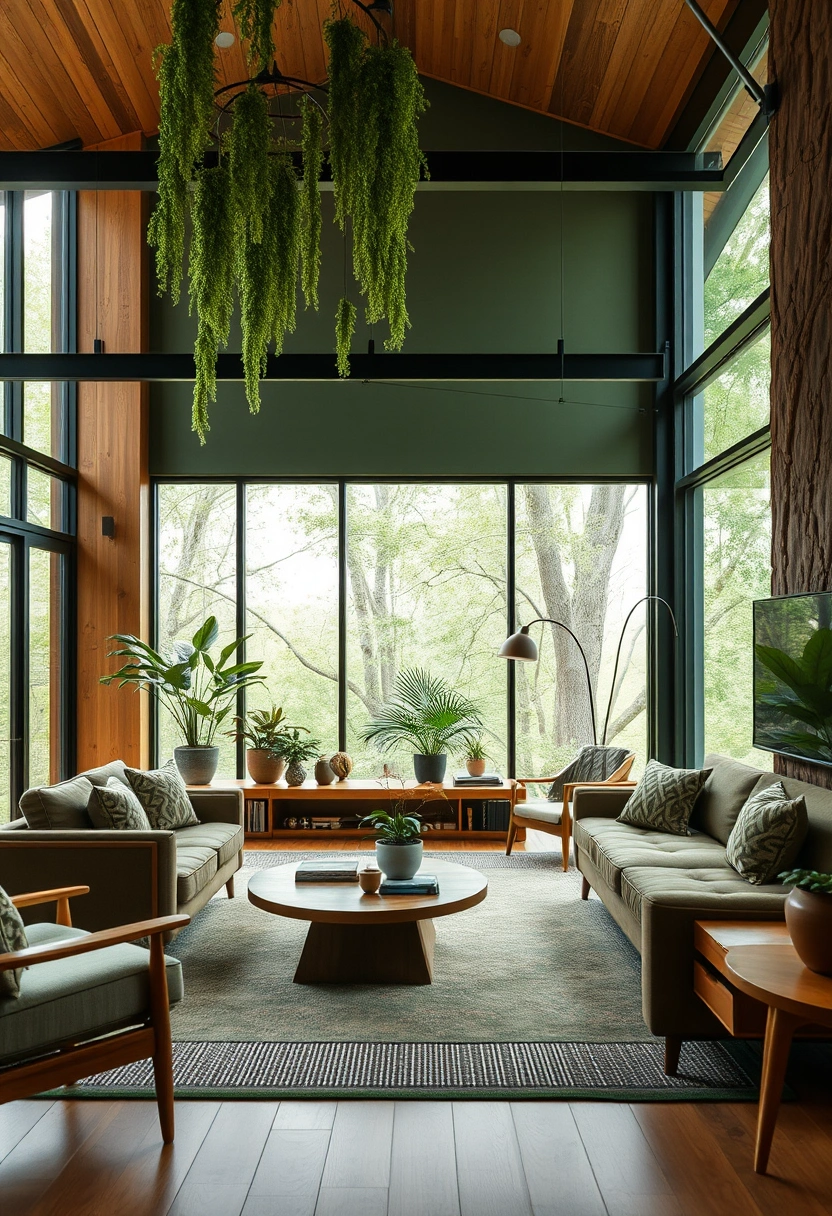 Cozy mid century modern living room ideas 19