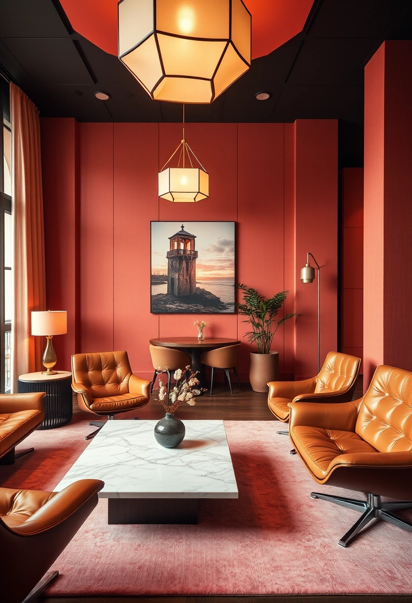 Cozy mid century modern living room ideas 5