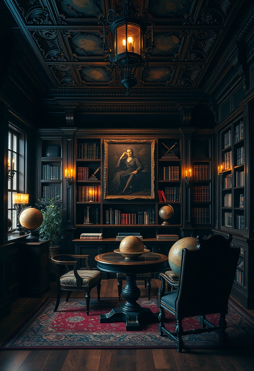 Dark academia decor ideas 11