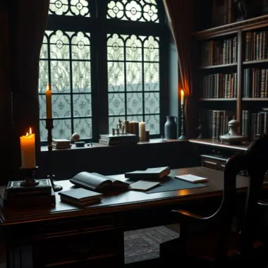 Dark academia office ideas 1