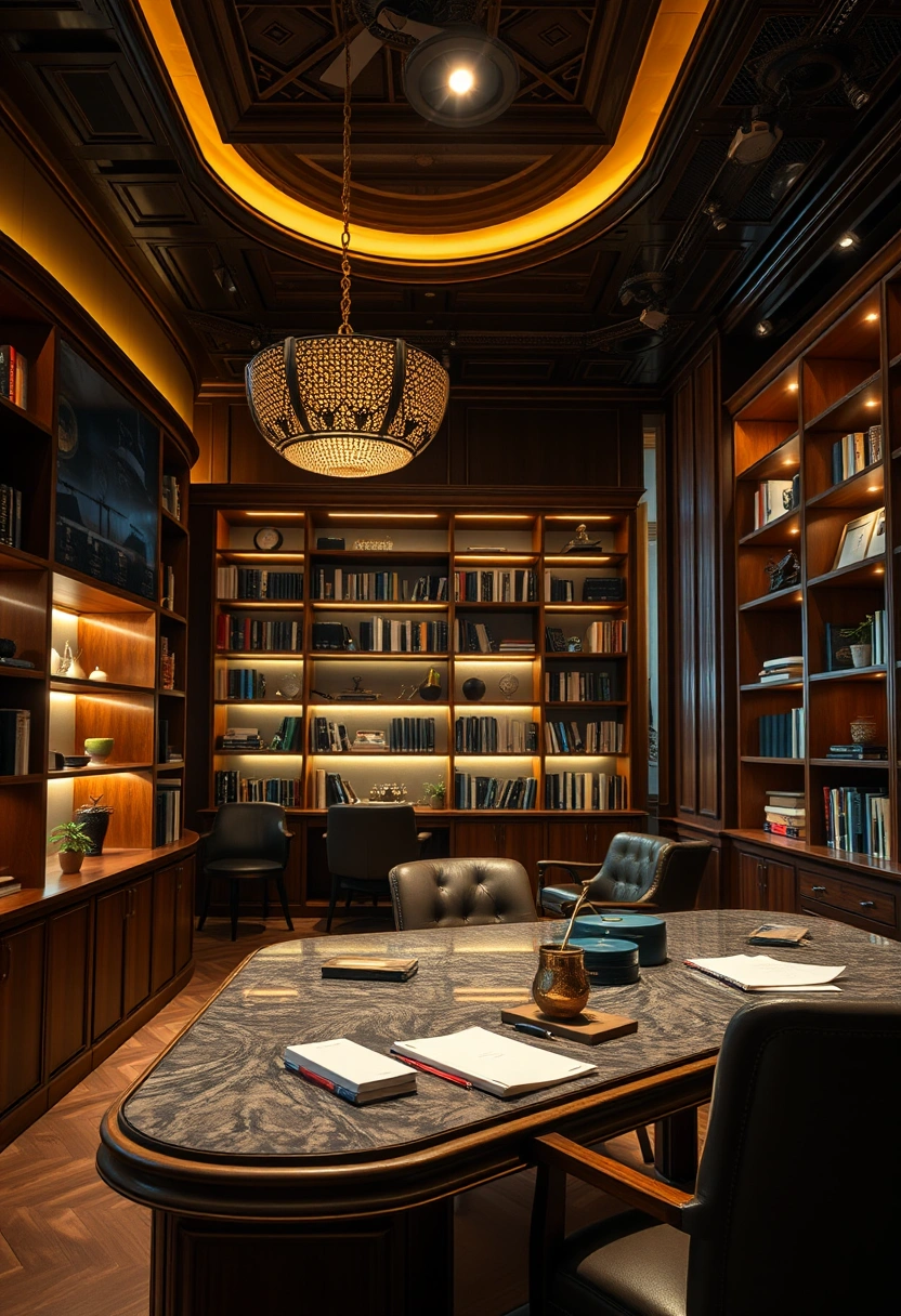 Dark academia office ideas 12