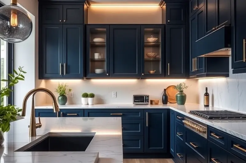 Dark blue kitchen ideas 1