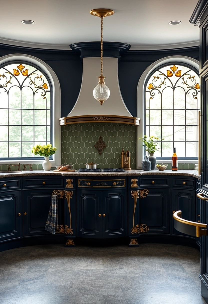 Dark blue kitchen ideas 10