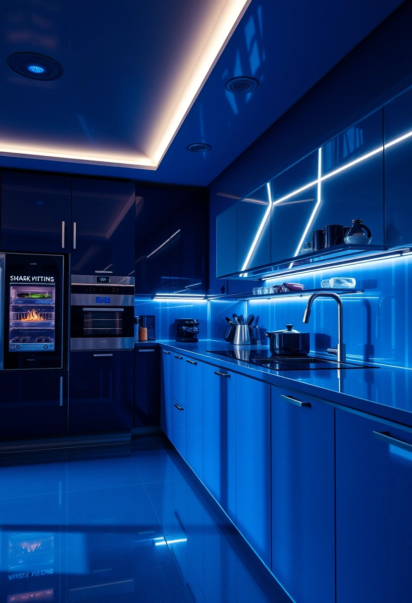 Dark blue kitchen ideas 11