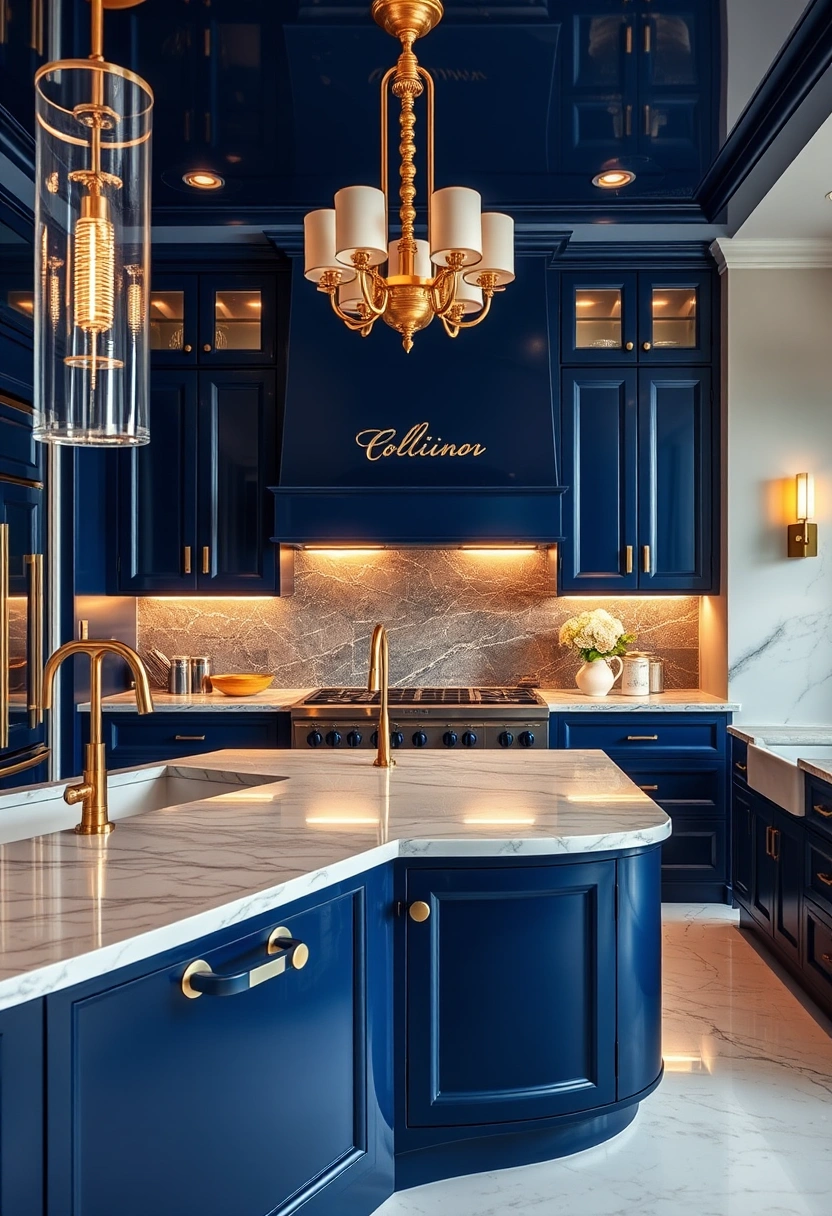 Dark blue kitchen ideas 13