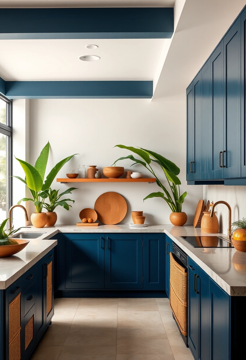 Dark blue kitchen ideas 16