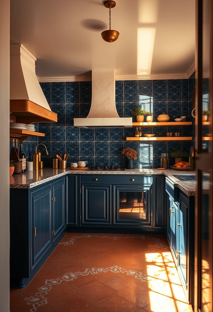 Dark blue kitchen ideas 17
