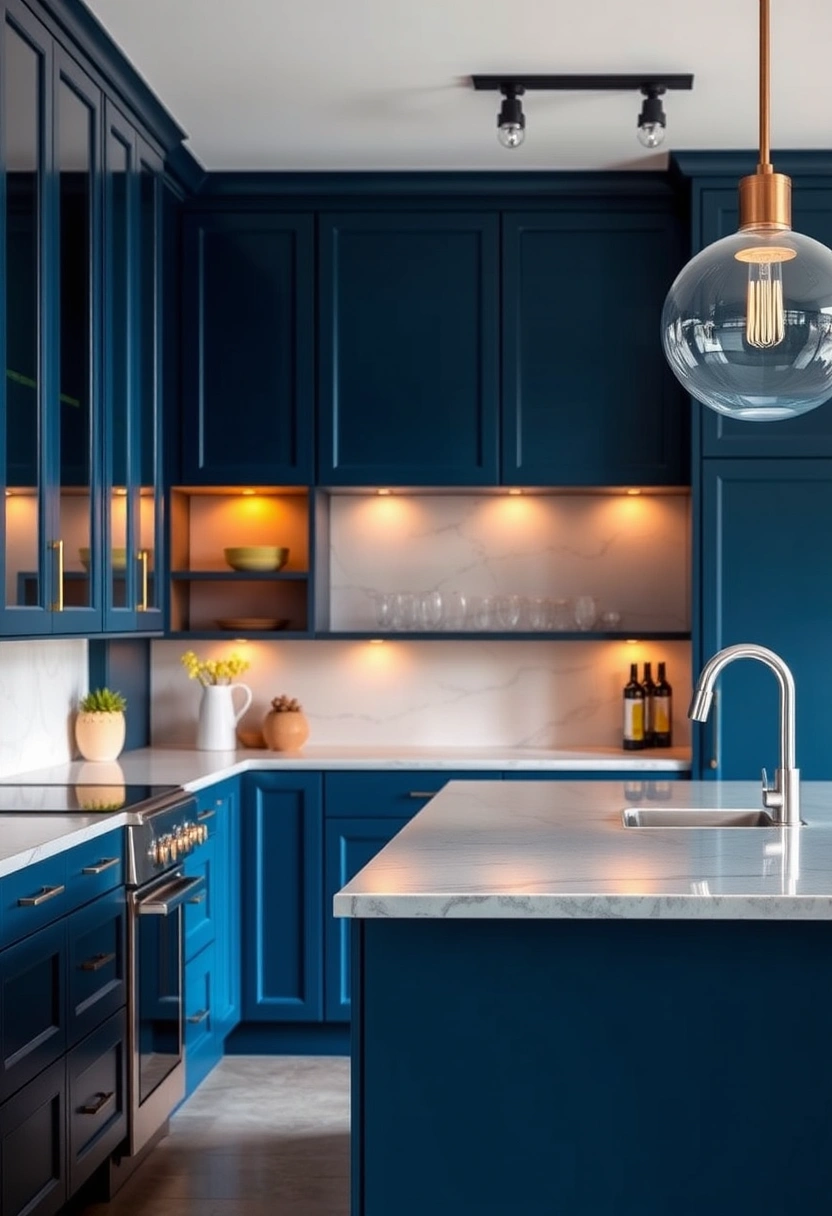 Dark blue kitchen ideas 4