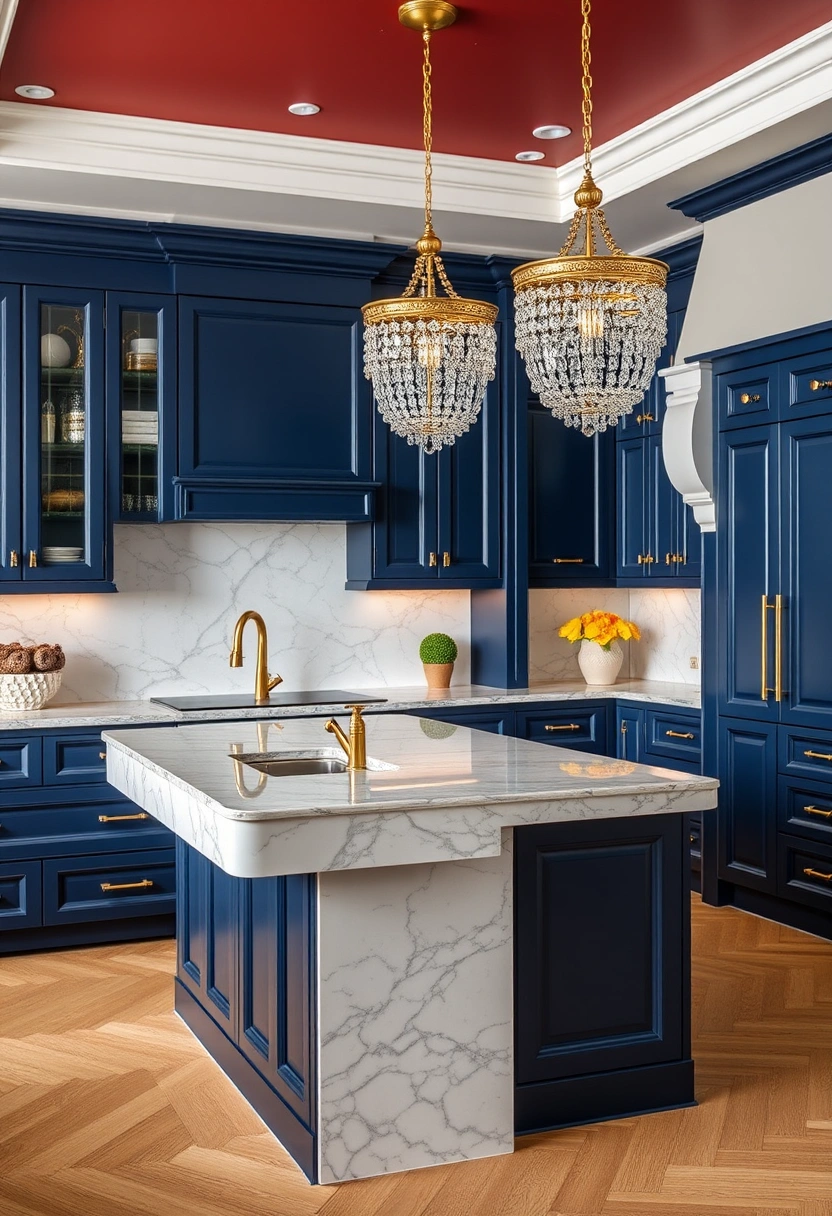 Dark blue kitchen ideas 7