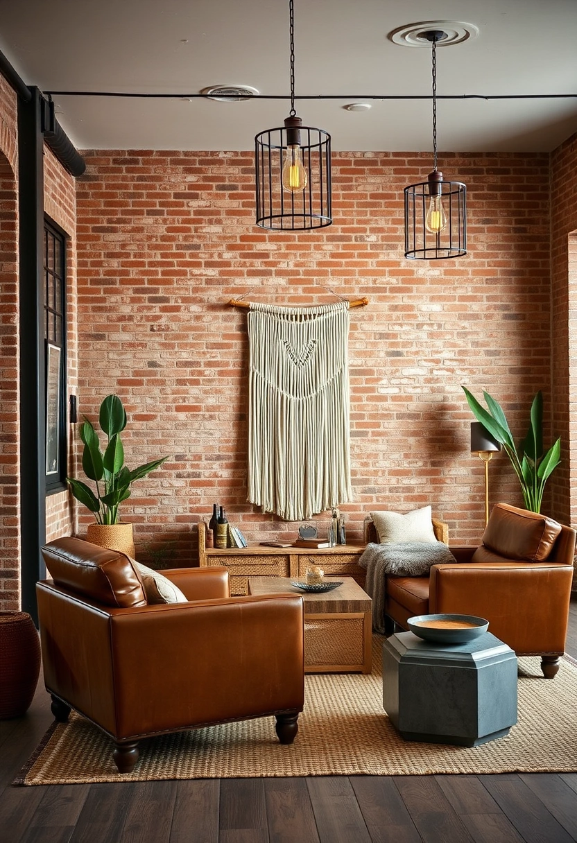 Dark boho living room ideas 5