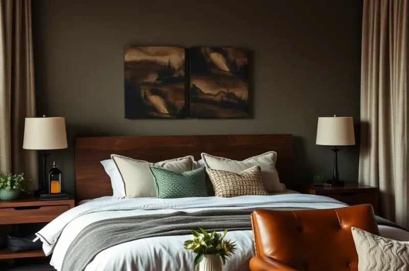 Dark earthy bedroom ideas 1