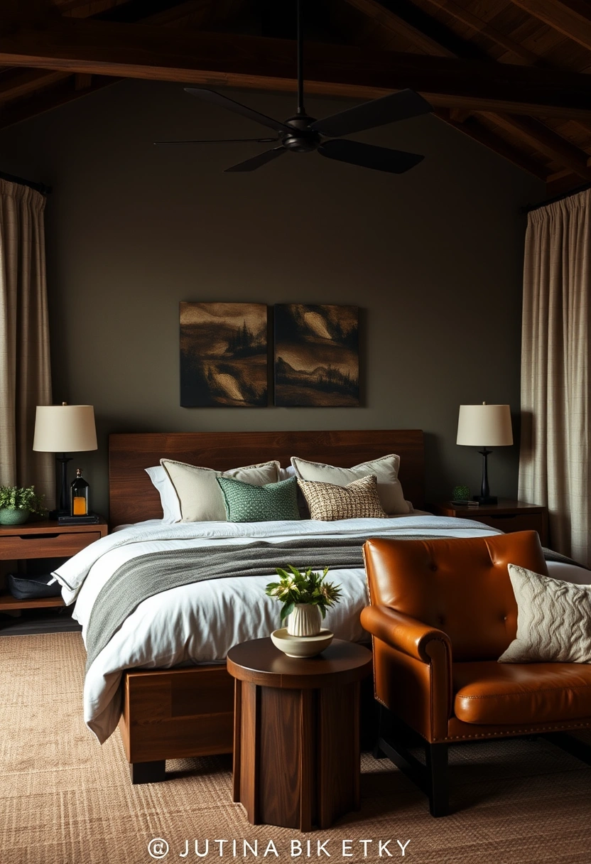 Dark earthy bedroom ideas 1