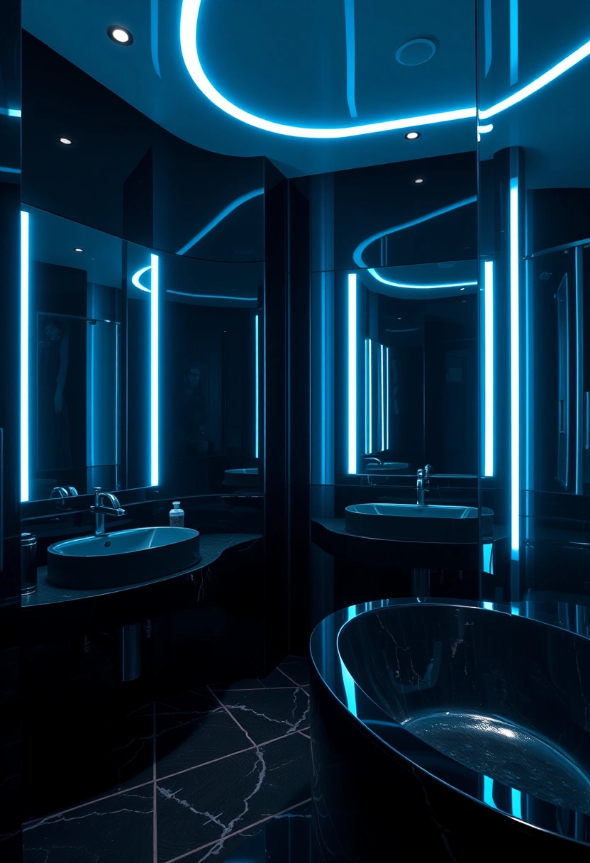 Dark feminine bathroom decor ideas 10