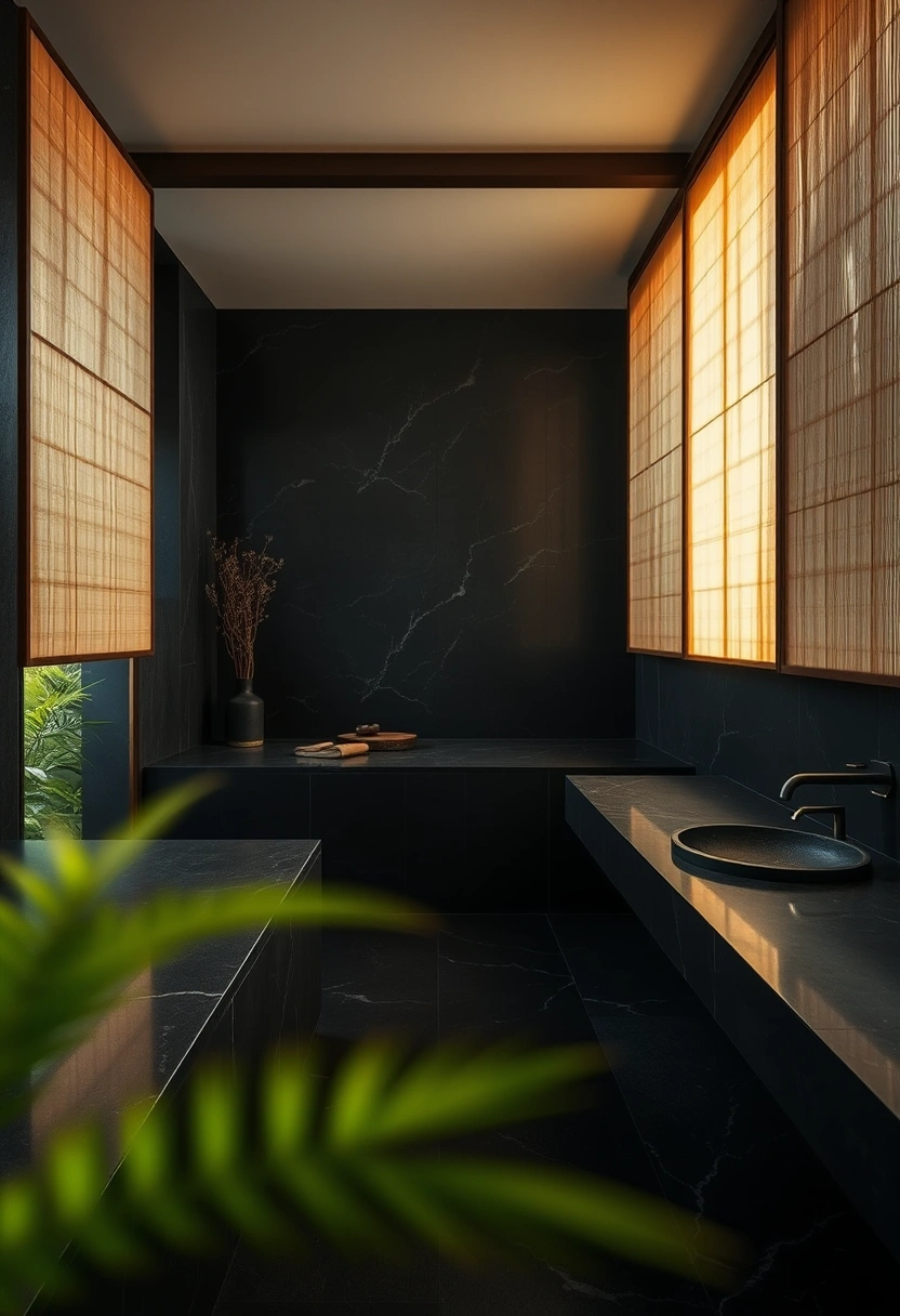 Dark feminine bathroom decor ideas 14