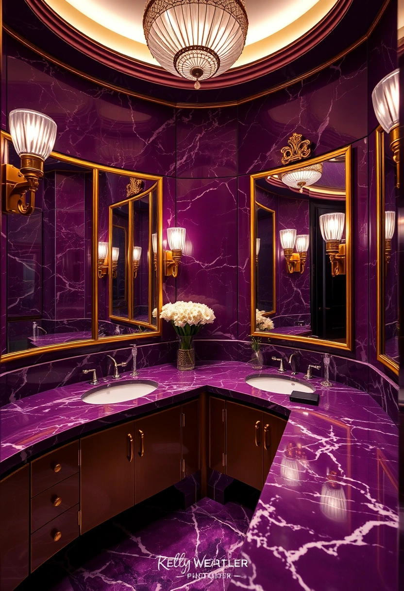 Dark feminine bathroom decor ideas 2