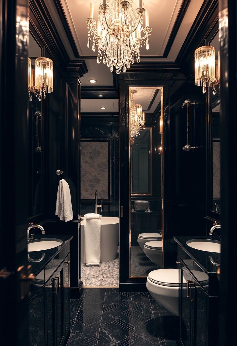 Dark feminine bathroom decor ideas 4