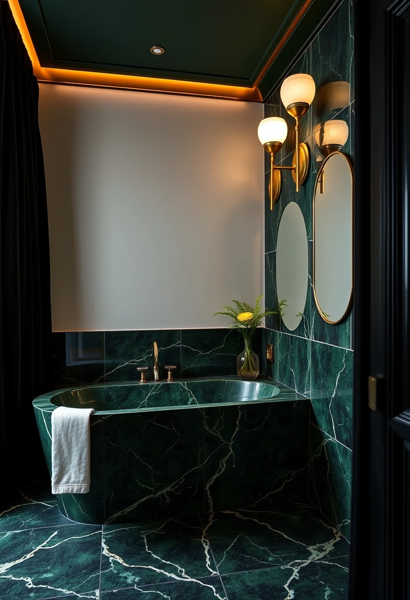 Dark feminine bathroom decor ideas 6