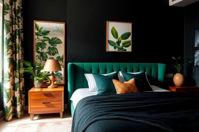 Dark green bedroom ideas 1