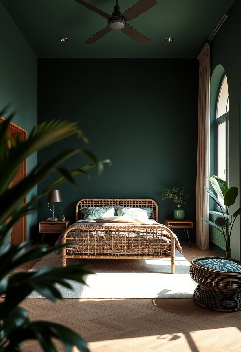 Dark green bedroom ideas 10