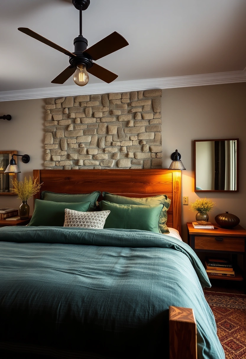 Dark green bedroom ideas 12