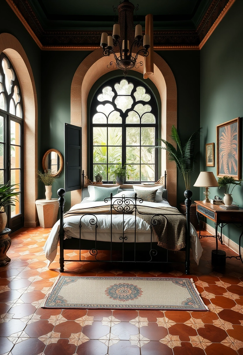 Dark green bedroom ideas 13