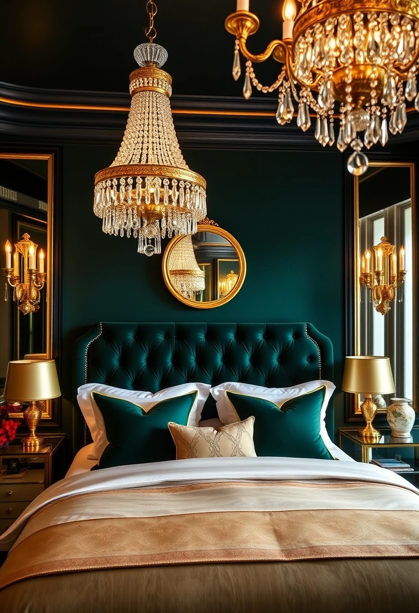 Dark green bedroom ideas 14